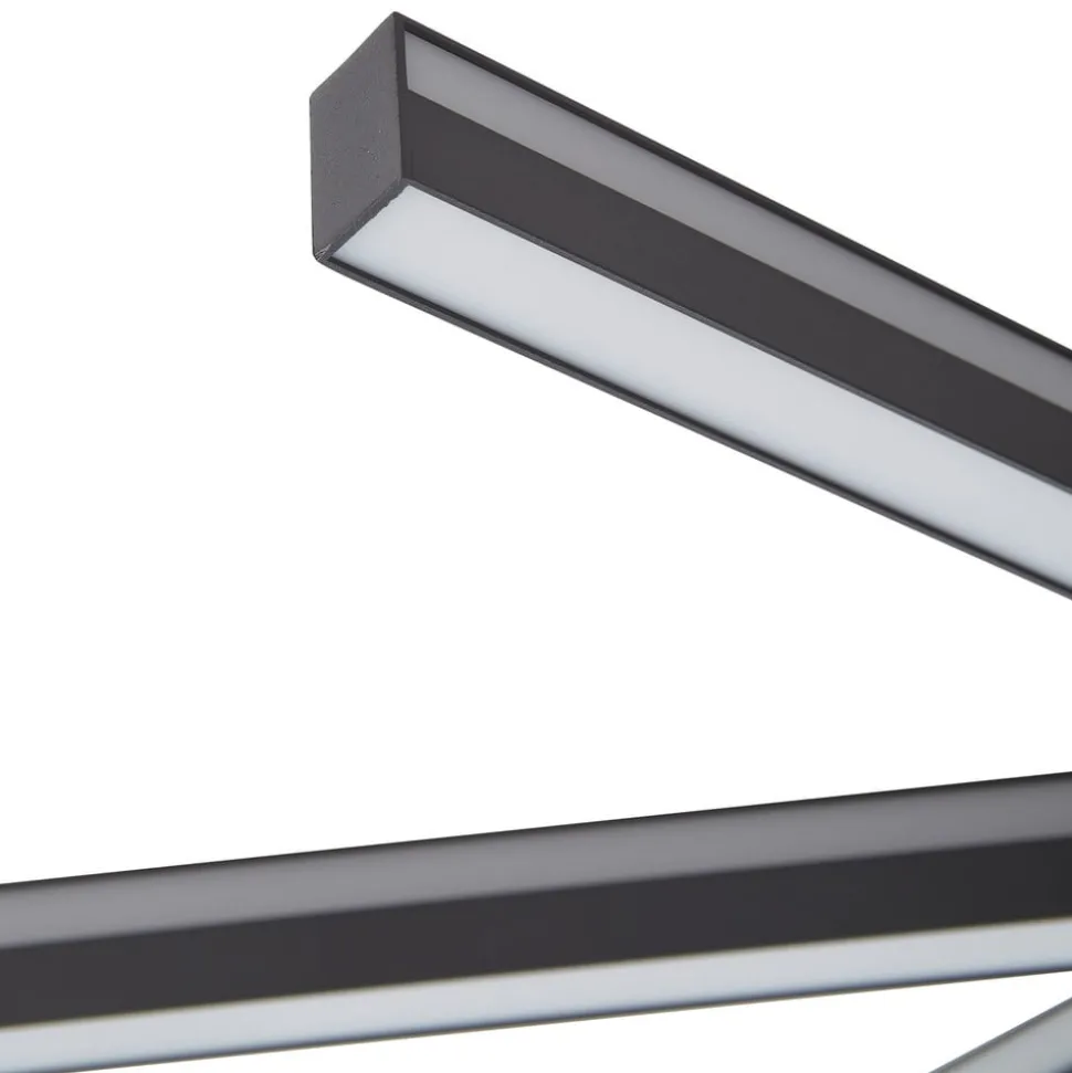 Lucande Smart LED plafondlamp Tjado, Ø70 cm, zwart, RGBW