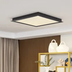 Lucande Smart LED plafondlamp Leicy zwart 65 cm RGB CCT