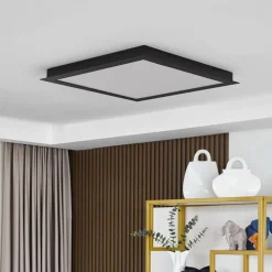 Lucande Smart LED plafondlamp Leicy zwart 65 cm RGB CCT