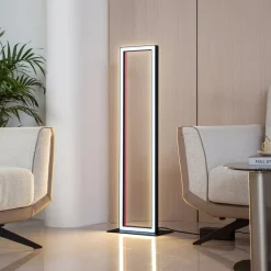 Lucande Smart LED vloerlamp Tjado, RGB, CCT, afstandsbediening