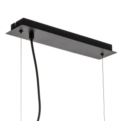 Lucande Sotiana hanglamp, 4 glazen bollen, zwart