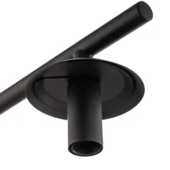 Lucande Sotiana hanglamp, 4 glazen bollen, zwart