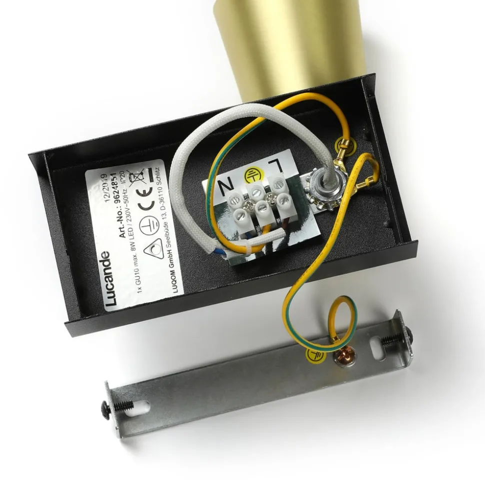 Lucande spot Angelina, messing/goud, metaal, 1-lamp.