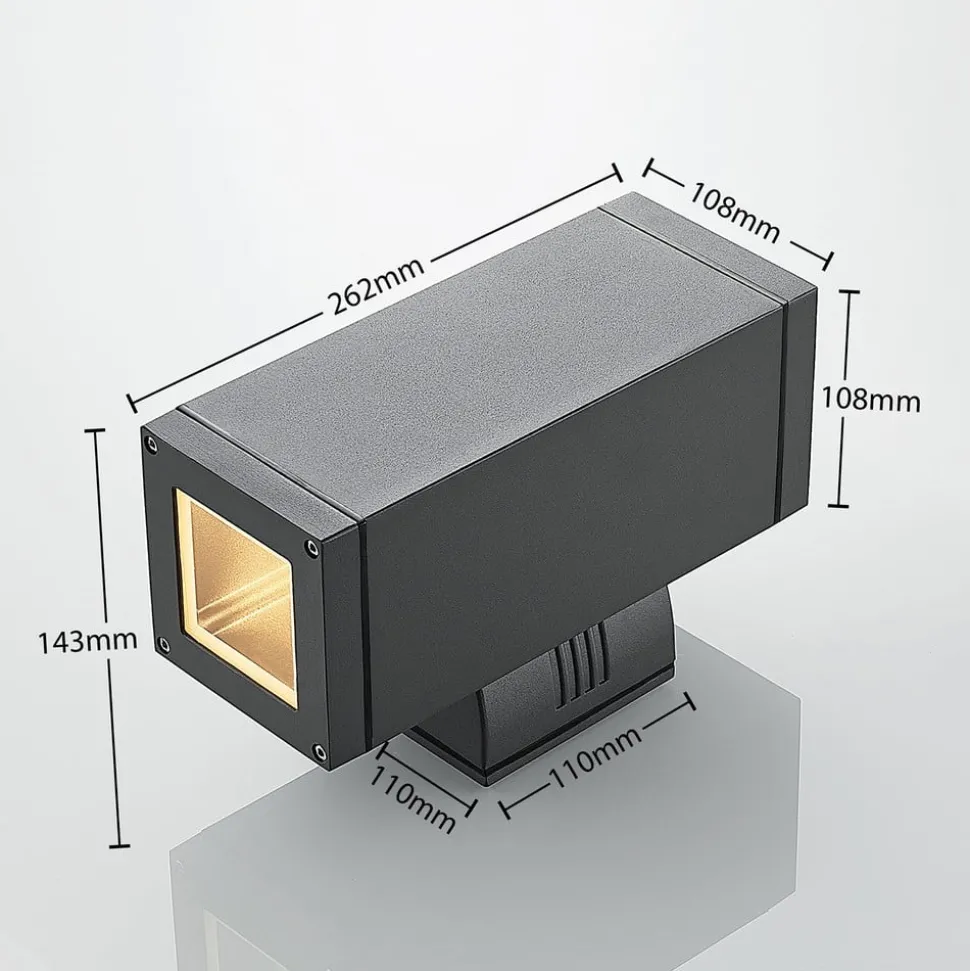 Lucande Stani buitenwandlamp, E27, 2-lamps