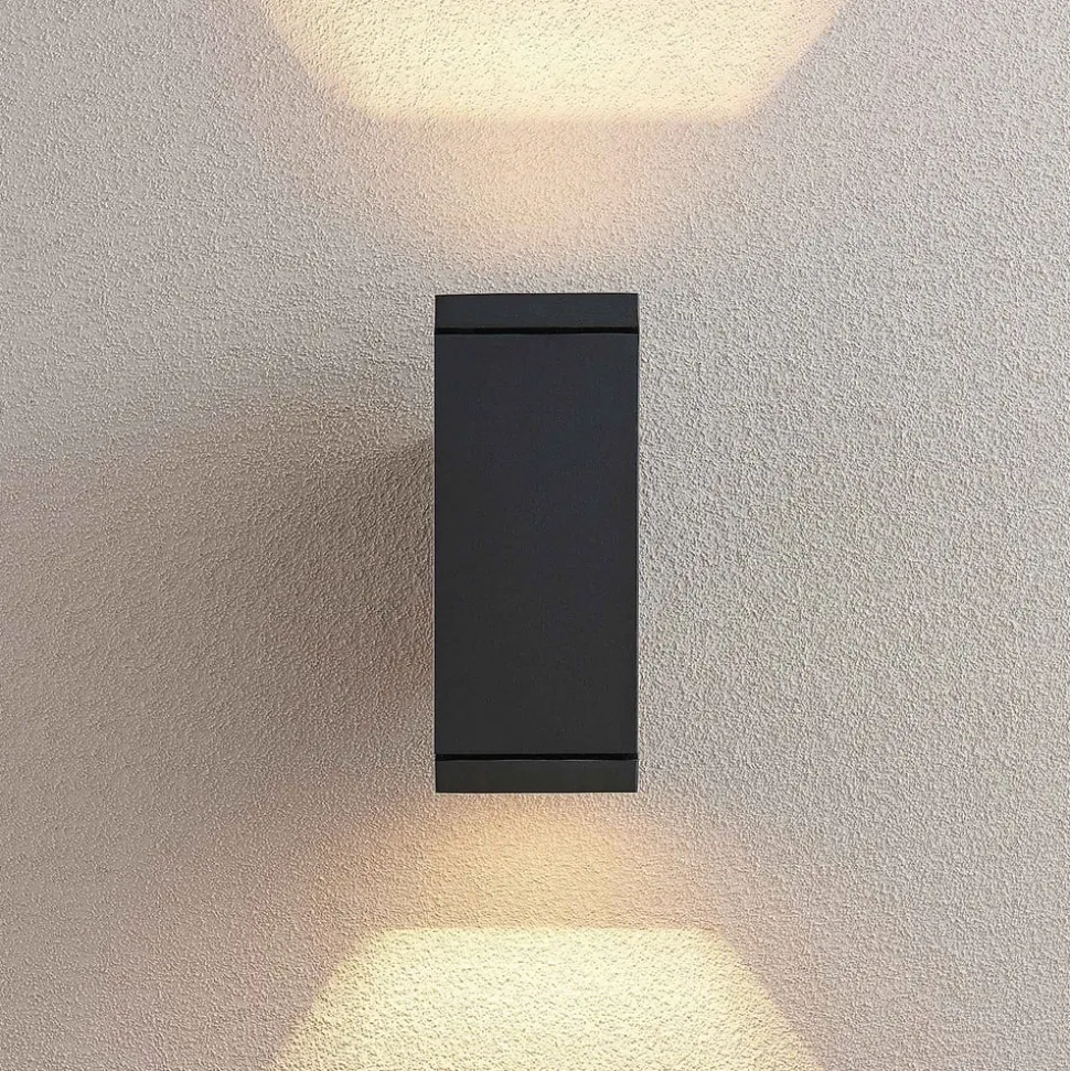 Lucande Stani buitenwandlamp, E27, 2-lamps