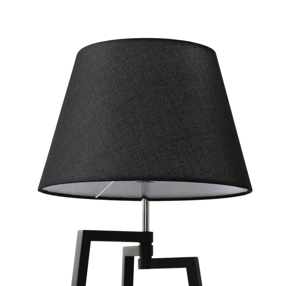 Lucande tafellamp Amona, zwart, textiel, 69 cm, driepoot