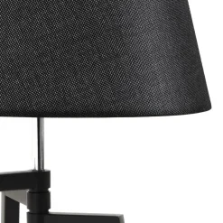 Lucande tafellamp Amona, zwart, textiel, 69 cm, driepoot