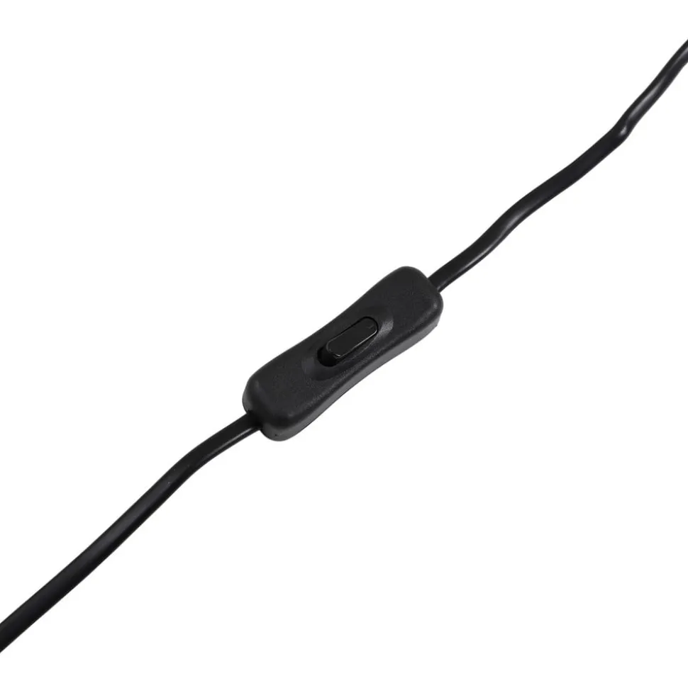 Lucande tafellamp Amona, zwart, textiel, 69 cm, driepoot