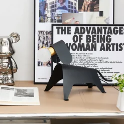 Lucande tafellamp Idalina, hond, zwart, ijzer, 41 cm