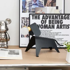 Lucande tafellamp Idalina, hond, zwart, ijzer, 41 cm