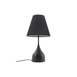 Lucande tafellamp Luoti, zwart, textiel, 57 cm hoog