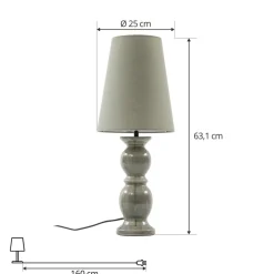 Lucande tafellamp Lyndorin, groen, keramiek