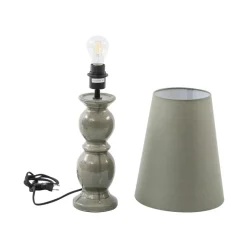 Lucande tafellamp Lyndorin, groen, keramiek