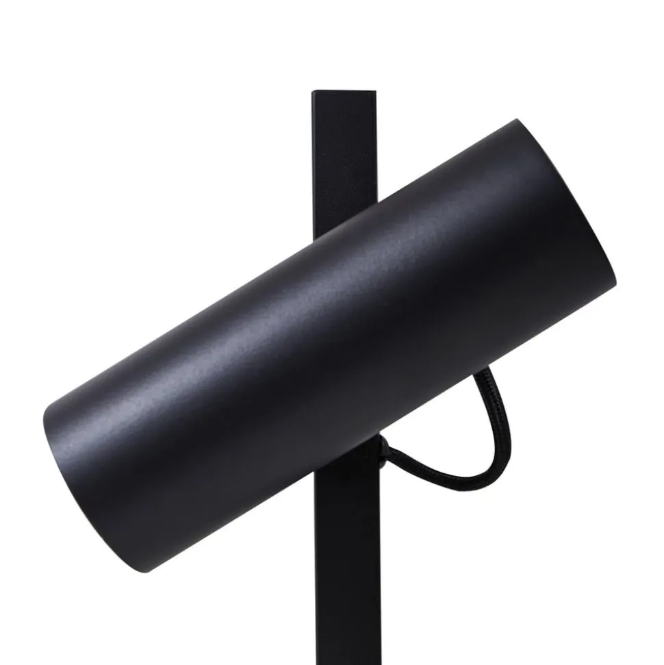 Lucande tafellamp Lysias, zwart, metaal, hoogte 55cm