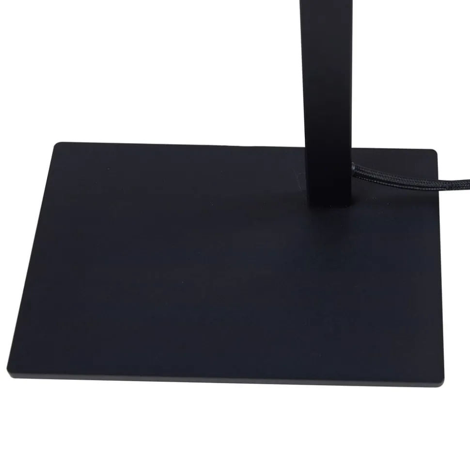 Lucande tafellamp Lysias, zwart, metaal, hoogte 55cm