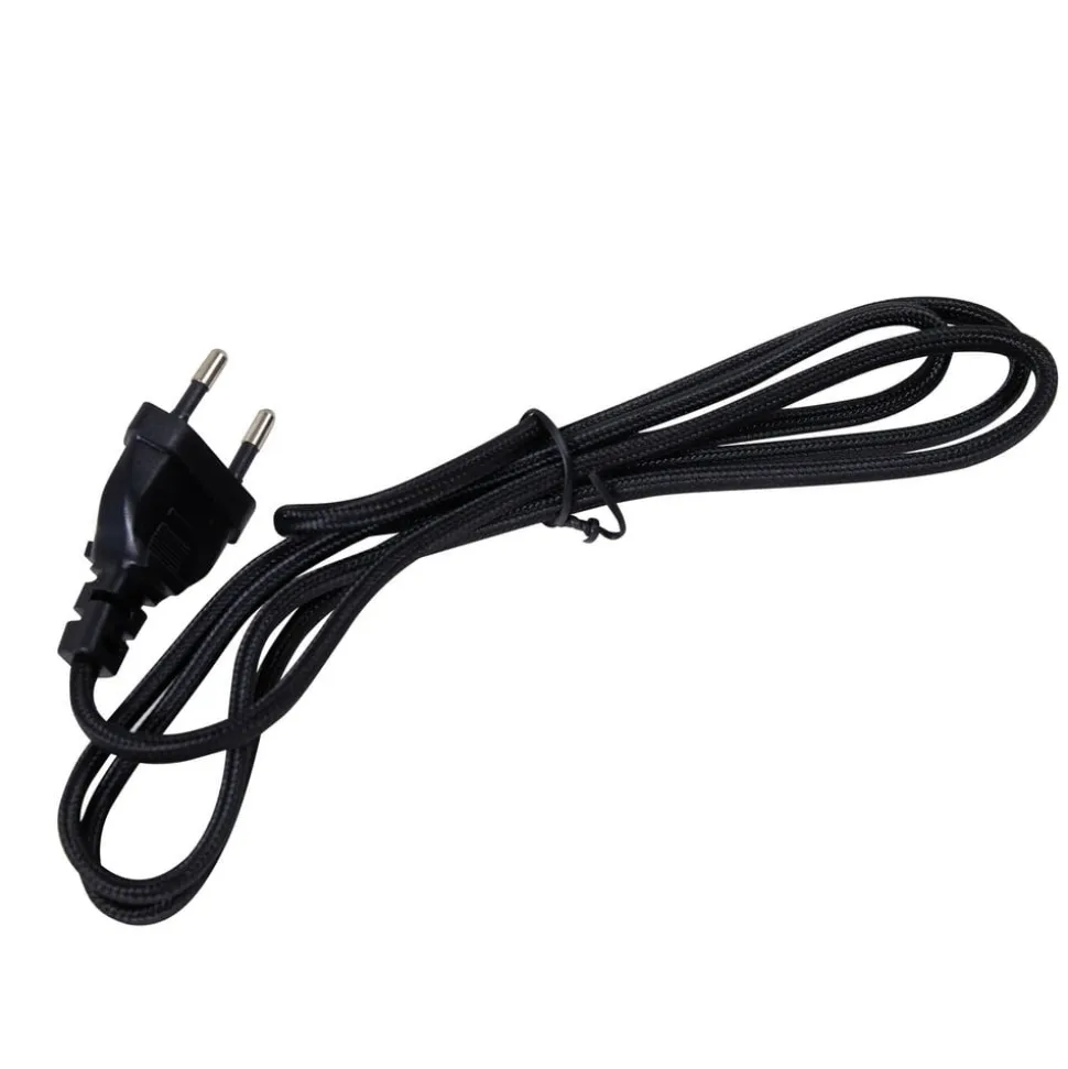 Lucande tafellamp Lysias, zwart, metaal, hoogte 55cm