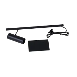 Lucande tafellamp Lysias, zwart, metaal, hoogte 55cm