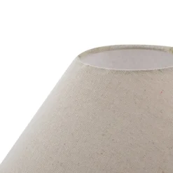 Lucande tafellamp Thalorin, hoogte 39 cm, bruin, keramiek