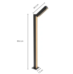 Lucande Taskalin LED tuinpadverlichting, 1-lamp, 90 cm