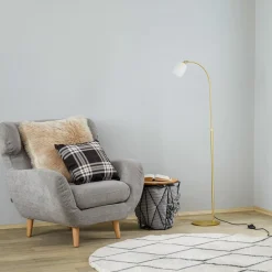 Lucande Taylan vloerlamp van ijzer glazen kap