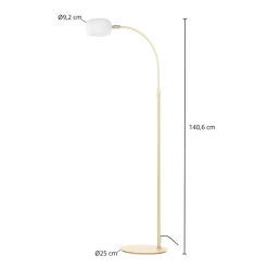 Lucande Taylan vloerlamp van ijzer glazen kap