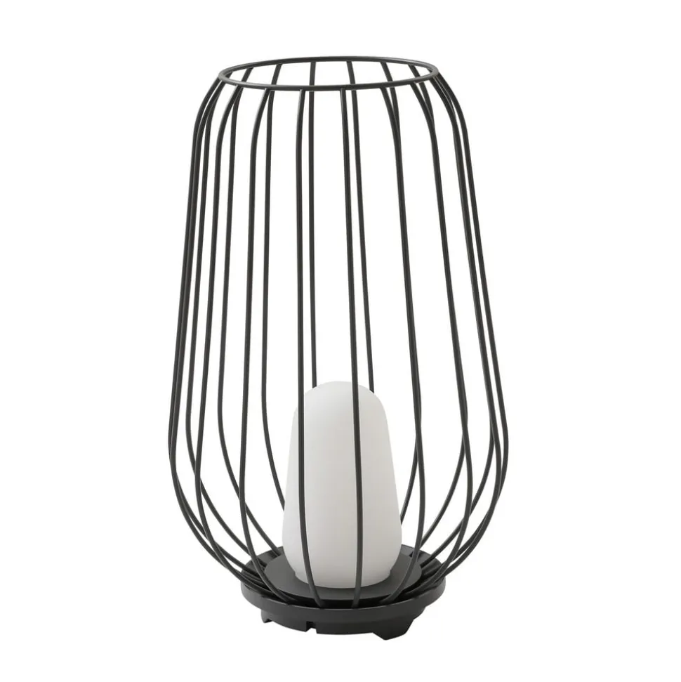 Lucande terraslamp Chandan, 52,7 cm, zwart, aluminium