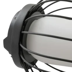 Lucande terraslamp Chandan, 32,1 cm, zwart, aluminium