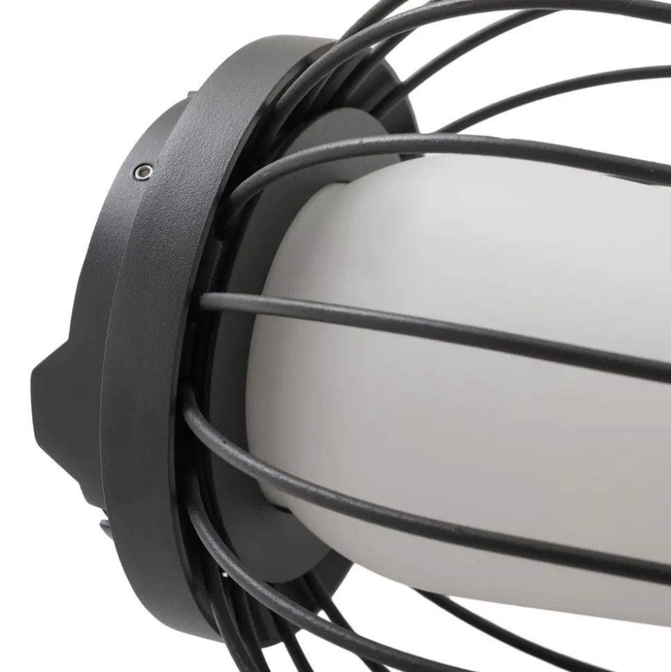 Lucande terraslamp Chandan, 32,1 cm, zwart, aluminium