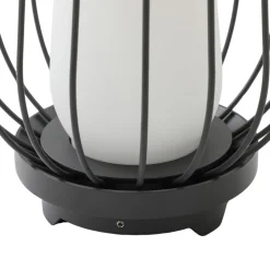 Lucande terraslamp Chandan, 32,1 cm, zwart, aluminium