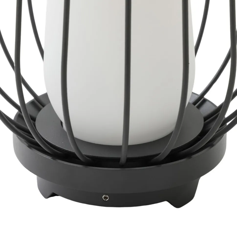 Lucande terraslamp Chandan, 32,1 cm, zwart, aluminium