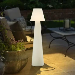 Lucande terraslamp Gauri, wit, hoogte 107 cm, IP65