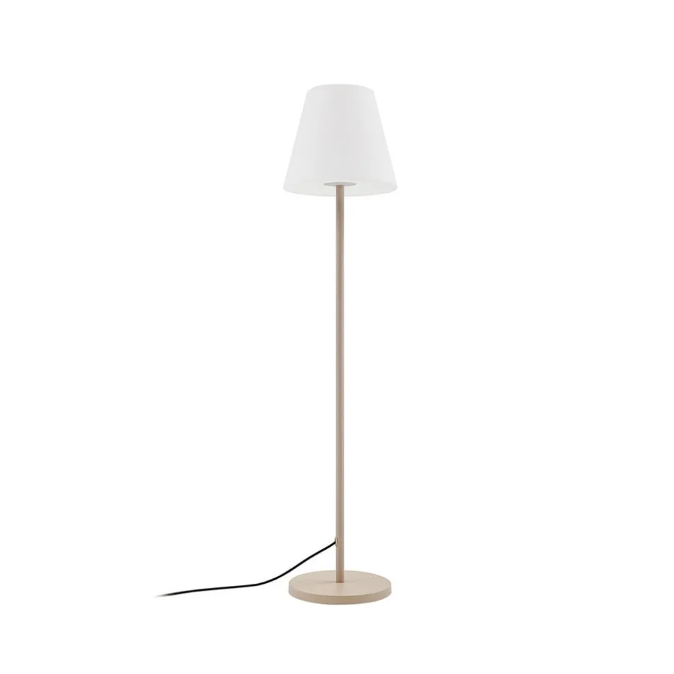 Lucande terraslamp Jaimy, beige, metaal, 150 cm, E27