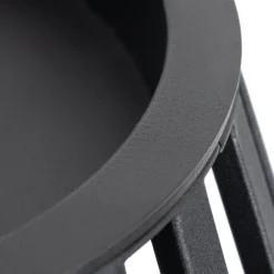 Lucande terraslamp Marrin, zwart, metaal, Ø 46cm