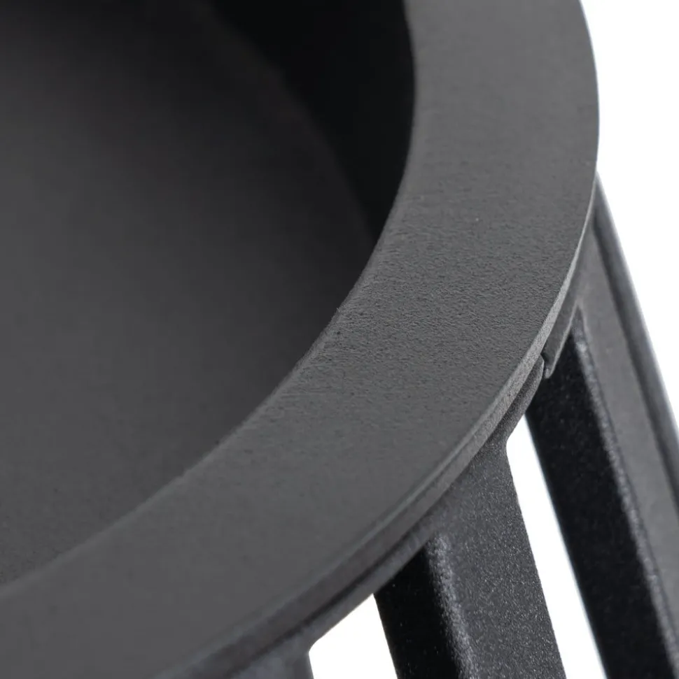 Lucande terraslamp Marrin, zwart, metaal, Ø 46cm