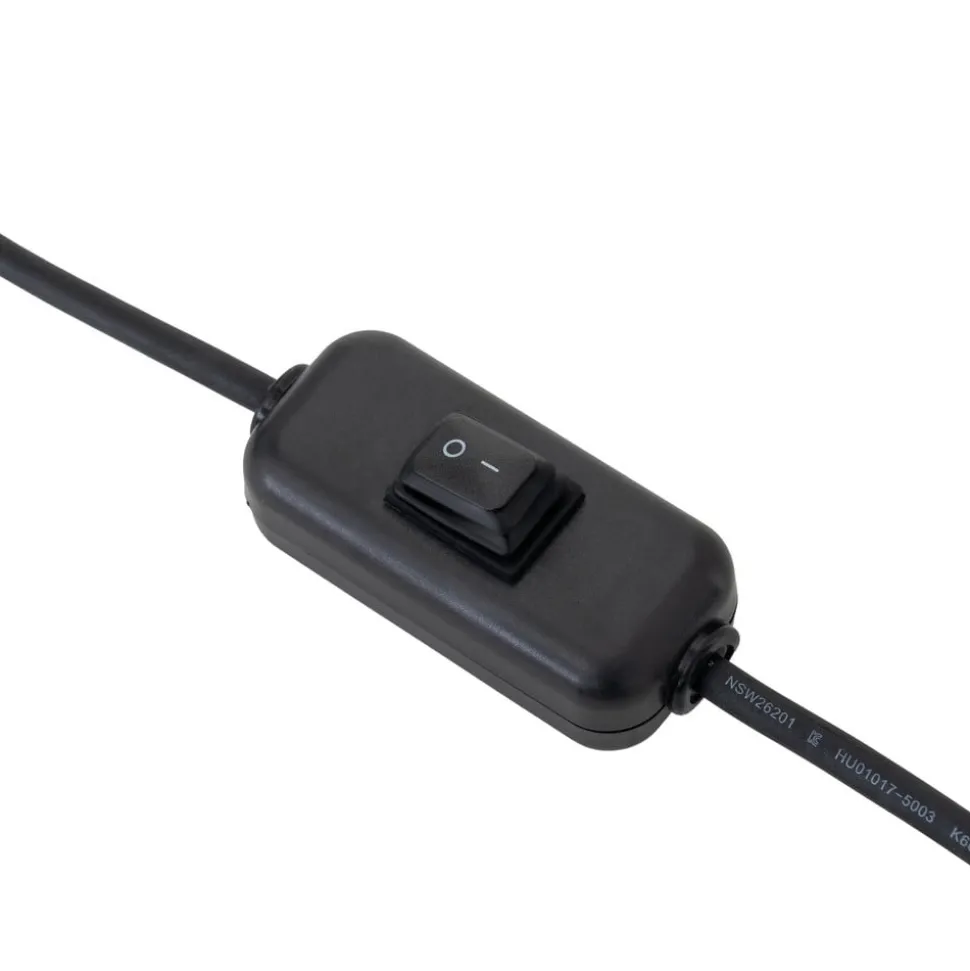 Lucande terraslamp Marrin, zwart, metaal, Ø 46cm