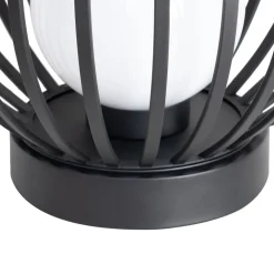 Lucande terraslamp Marrin, zwart, metaal, Ø 46cm