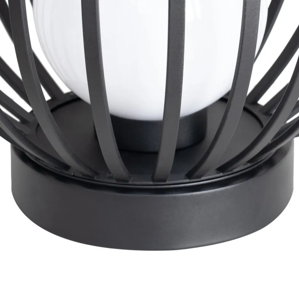 Lucande terraslamp Marrin, zwart, metaal, Ø 46cm