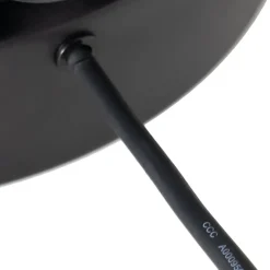 Lucande terraslamp Marrin, zwart, metaal, Ø 46cm