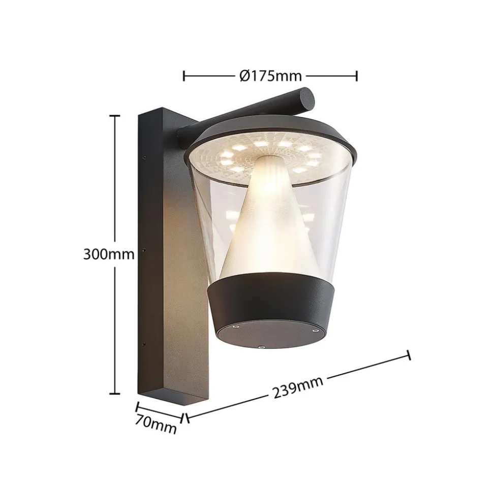 Lucande Tiany LED buiten wandlamp, hangend