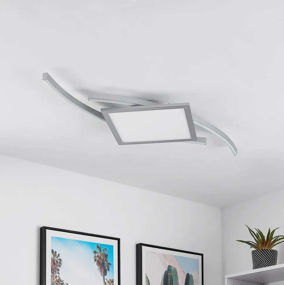 Lucande Tiaro LED plafondlamp, hoekig, 42,5 cm