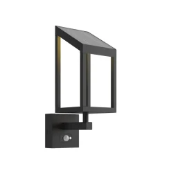 Lucande Timeo LED-buitenwandlamp op zonne-energie