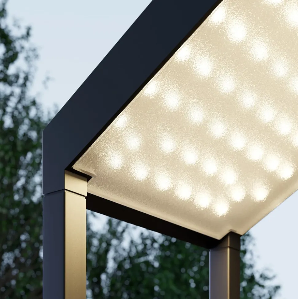 Lucande Timeo LED-buitenwandlamp op zonne-energie