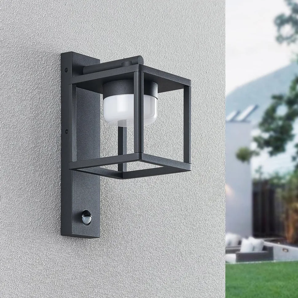 Lucande Timio buitenwandlamp, downlight, sensor, GX53, IP44