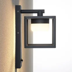 Lucande Timio buitenwandlamp, downlight, sensor, GX53, IP44