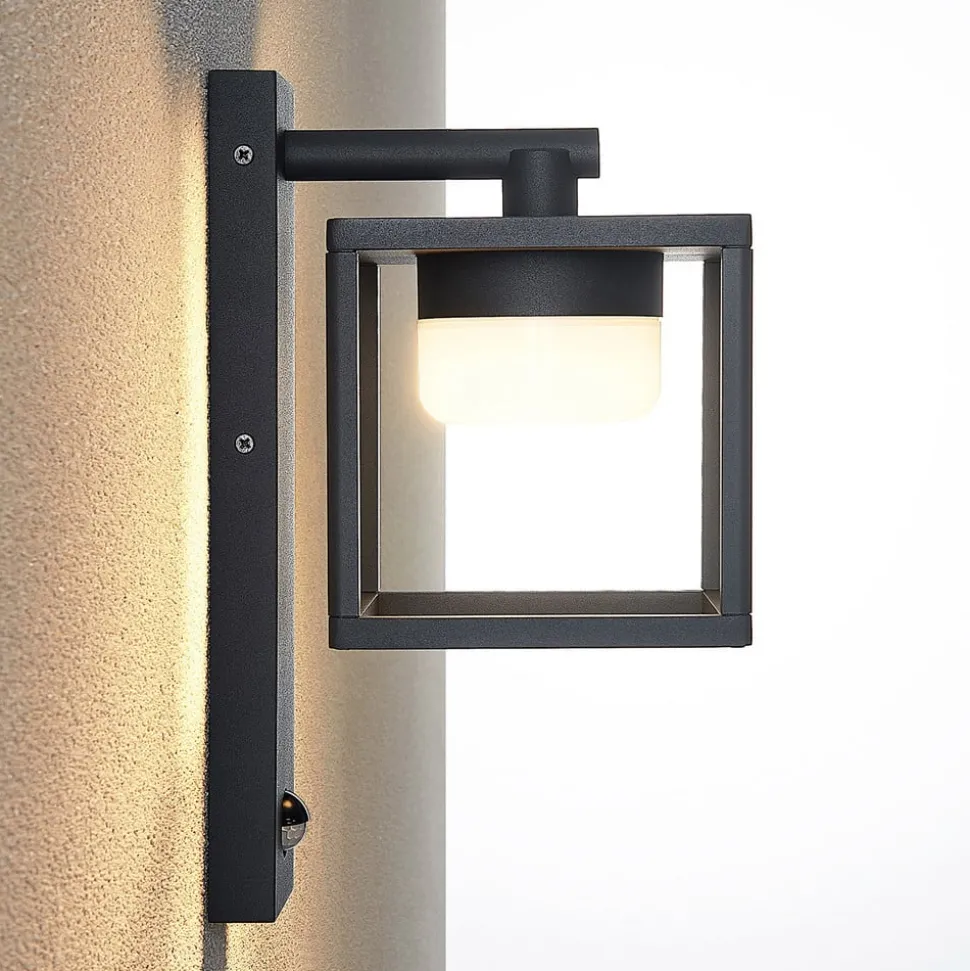 Lucande Timio buitenwandlamp, downlight, sensor, GX53, IP44