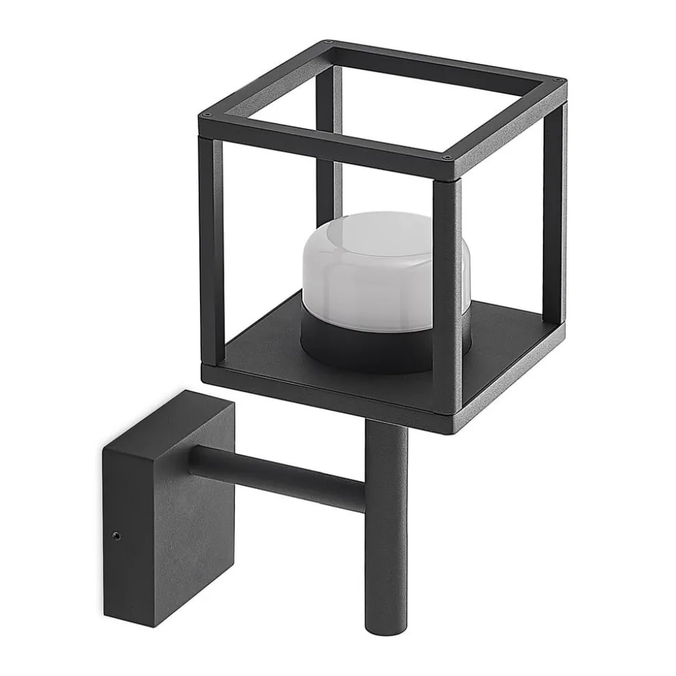 Lucande Timio buitenwandlamp, uplight, grijs, GX53, IP44