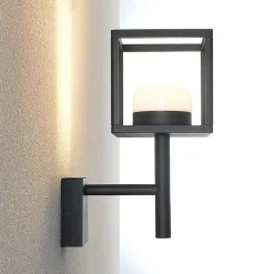 Lucande Timio buitenwandlamp, uplight, grijs, GX53, IP44