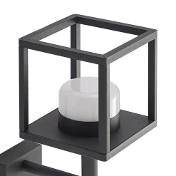 Lucande Timio buitenwandlamp, uplight, grijs, GX53, IP44