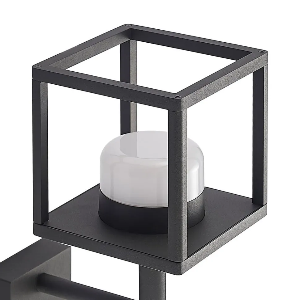 Lucande Timio buitenwandlamp, uplight, grijs, GX53, IP44