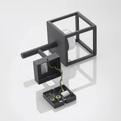 Lucande Timio buitenwandlamp, uplight, grijs, GX53, IP44